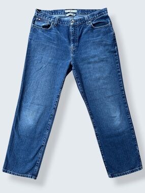 Tommy Hilfiger Boyfriend Jeans Size 12 Relaxed Straight Medium Wash Vintage